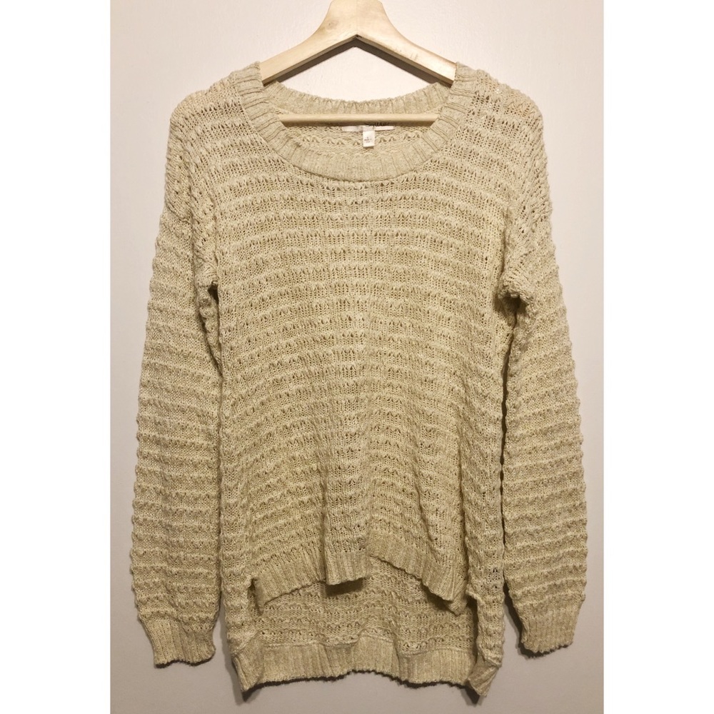 Say What? Open-Knit Sweater // L